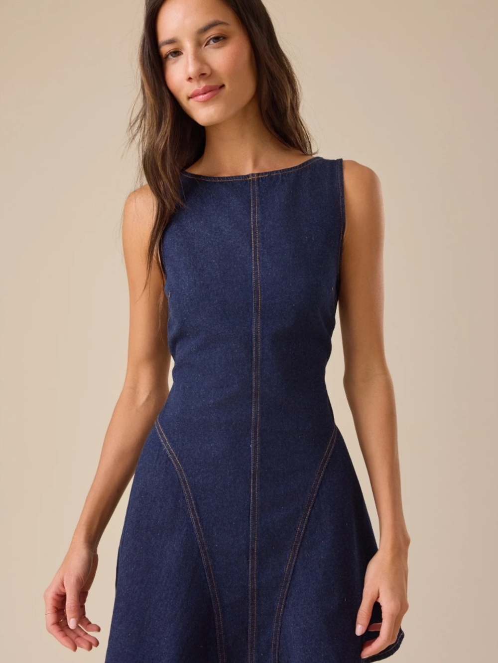 Altar'd State Winona Denim Mini Dress — Small - Picture 3 of 10